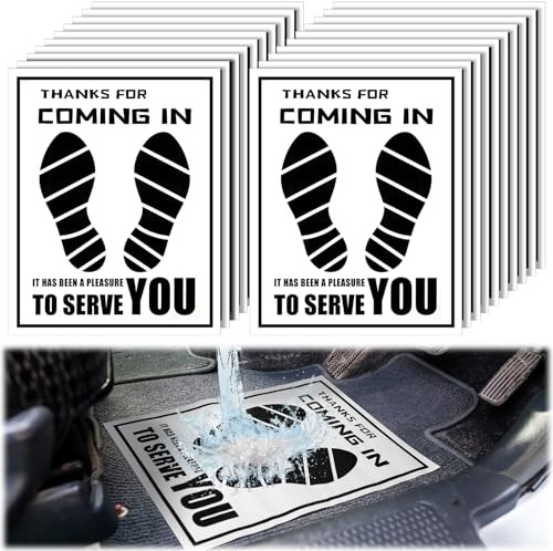 Frienda Paper Floor Mats Disposable Waterproof Car Pads,White,20 X 15 Inch