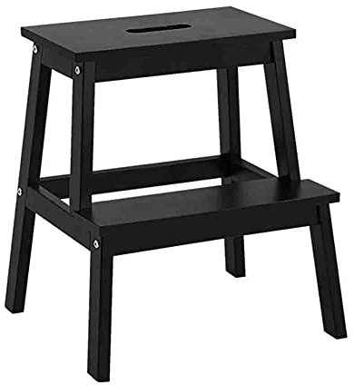 SORVA Klappbarer Tritthocker, kleine Fußhocker, Holzleiter, Treppenhaus, Regal, Trittleiter, Eiche, verbreitert, Multifunktions-Sicherheitsschuhbank, Küche, Innenbereich, Ascend Home