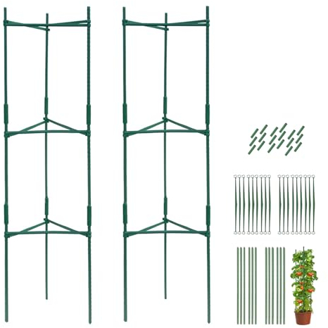 Graticcio per Piante Rampicanti 2pcs, Sostegni per Pomodori in Ferro, Supporto Piante Rampicanti Vaso, Guardiano Delle Piante, Sostegno per Piante Rampicanti (SJ-2)