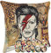 Kissenbezug Dekokissen Gobelin Kissen Sofakissen Kissenbezüge Kissenhülle Zierkissen Pop Art Motiv beidseitig Bedruckt David Bowie 40x40cm ohne Füllung