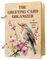 SUPERDANT Grußkarten Organizer zum Jahrestag und Muttertag Grußkarten Binder aus Holz Grußkartenalbum Halter Buch Blumen und Vögel Urlaubskarten Besondere Hochzeitskarte Beginn der Laufzeit