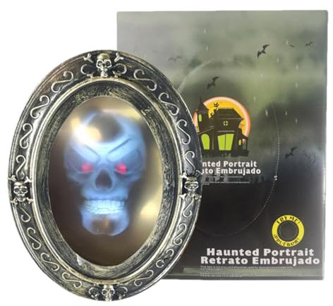 Bewegungsaktivierter Halloween-Spiegel | gruseliger Spukspiegel - Sprechender Spukspiegel, ovaler Spiegel, bewegungsaktivierter gruseliger Spiegel für Halloween, Party, Innendekorationen