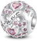 LONGLUCK Zwölf Monate Geburtsstein Charme für Pandora Armband und Halskette Geschenk für Frauen