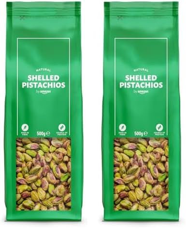 by Amazon Naturale pistacchio sgusciate, 500 g (Confezione da 2)
