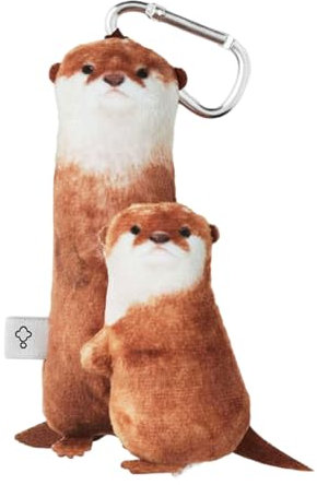 Mumuve Schlüsselanhänger, Siegel/Pinguine/Otter-Form, Schlüsselanhänger, Ornament, Plüsch-Anhänger, Schlüsselanhänger, modische Dekorationen für Handys, Taschen, Kameras, Otter 3