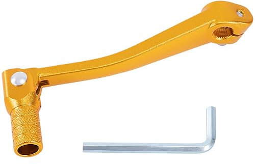 Tunejoy Palanca de Cambio Moto Plegable de Aluminio Universal Palanca Cambios para Modificación de Moto ATV Pit Bike Dirt Bike Dorado 150x52mm