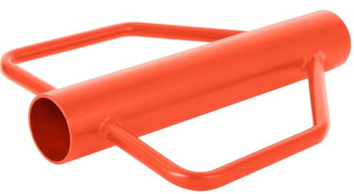 8 LB T Post Driver Metal Fence Post Driver Manual Heavy Duty Hand Post Pounder,Fence Post Hammer with Handle for U Fence Post Wooden Post (Orange)