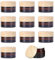 Lot de 10 pots à crème vides en verre ambré - 5 ml - Avec couvercle et doublure - Pour cosmétiques, crèmes, lotions, huiles essentielles