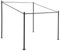 Struttura a pergola HWC-A22, telaio gazebo padiglione da giardino, acciaio 3x3m