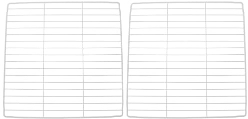 DIYEAH 2 Stück kleine Gefrierschrank-Trennwand, 28 x 28 cm, Eiscreme-Aufbewahrungsregal für Kühlschrankorganisation, Trennwand aus Eisennetz für Gefrierschrank und Supermarkt, weiß