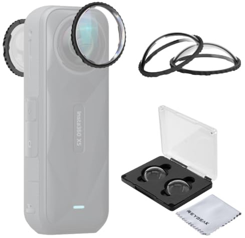 REYGEAK UV Filter für insta360 X5，Doppelseitige Mehrschichtbeschichtung，Aluminiumrahmen Multi-Coated HD Optical Glass Standard-Linsenschutz（UV）