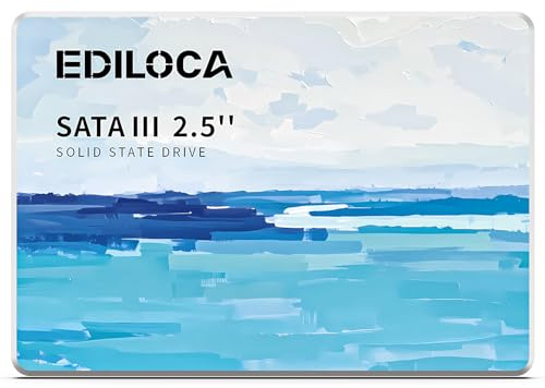 Ediloca 512GB SSD Internal Solid State Drive, 2.5 SATA III 6Gb/s, Up to 560MB/s Read Speed, 3D NAND Flash, Shock Drop-Proof for PC/Laptop/Desktop/NAS, Compatible with Windows/Mac/Linux (ES580E)