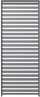 PRIMEYARD Persiennes 1 pièce en Aluminium - Panneau Statique en Gris pour Pergola Premium