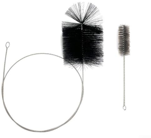 Chimney Cleaning Brush, Long Handle Flue Pipe Wire Scrubber, Replacement Stainless Steel Bristle Fireplace Sweep Tool(300 * 40mm)