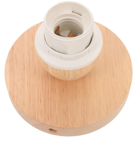Douille E27 en Bois pour Plafonnier, Remplacement de Lampe de Plafond | Support D'ampoule en Bois, Installation sans Outil et Stable, Style Vintage Cuisine et Restaurant