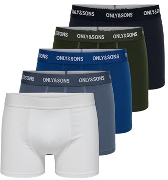 Only & Sons Male Eng anliegende Boxershorts ONSTREY 5er-Pack Eng anliegende Boxershorts