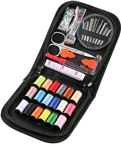 AUERVO Reise-Nähset, 70 Premium-Nähzubehör, Mini-Nähset für Zuhause, Reise und Notfall, verpackt mit Reparatur- und Nähnadeln