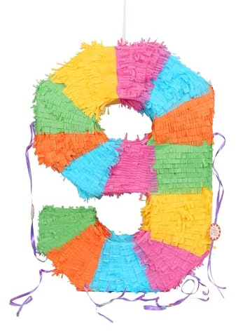 Rink Drink Fax Potato Number 9 Pinata - 50 x 7,5 x 35 cm - Rainbow