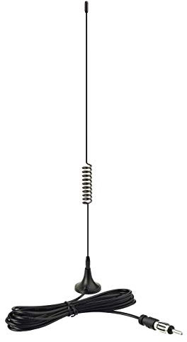 Bingfu Universal Car Stereo FM Aerial Antenna Magnetic Base DIN Plug Aerial for Vehicle Truck SUV Truck RV Car Stereo Audio HD Radio Android Head Unit CD Media Receiver Player