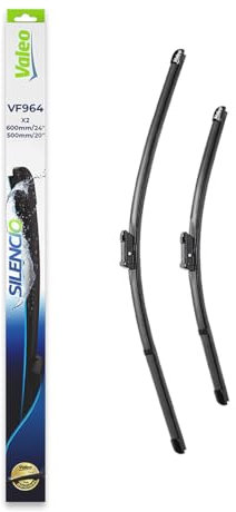 VALEO Silencio Escobilla - VF964 - Kit de Alto Rendimiento, Visibilidad Superior en Carretera, Fácil Instalación, Hojas Planas Originales de 600mm/500mm - Delanteras - Juego de 2 Escobillas - 577964