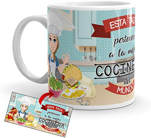 Kembilove Taza de Café del Mejor Cocinera – Taza de Desayuno para la Oficina – Taza de Café y Té para Profesionales – Tazas de Cerámica de Profesiones para Cocineras