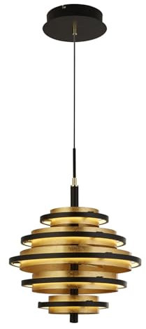 Searchlight Hive Schwarz/Blattgold 5-Licht-LED-Anhänger 2700K