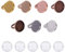 PandaHall 14 Sets 7 Farben Einstellbare Ringrohlinge, Fingerring-Einstellungen Komponenten Ringbasisrohlinge mit 20 mm Klarglas-Cabochons für die Herstellung von Ringrohlingen