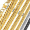 Bandmax 18k vergoldet Kette 61cm für Männer Jungen, 7mm massive Herren Panzerkette schwere Panzer Halskette Biker Rapper Cuban Link Chain Hip Hop Modeschmuck Schmuck für Weihnachten Geburtstag