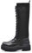 IF Fashion Stivali Anfibi Alti Combat Scarpe da Donna Platform Elasticizzati Stringati Calzino 1329 Nero N.36