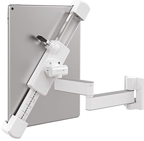 Barkan Bloqueable Soporte para Tablet de 7-14 Pulgadas, Antirrobo, Bloqueable, Inclinable y Giratorio, Articulado, Giratorio de 360 Grados, para iPad, Samsung Tab, Fire HD y más, Pared