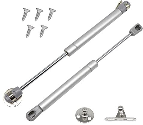 GothicBride 2 Stück Gasdruckfeder, Gasdruckdämpfer, Sanft Schließende Scharniere, Möbel Gasfeder für Küchenschrank, Kleiderschrank, Schranktür, Druck: 100 N/10 kg(2, 100N)
