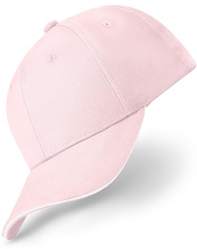 REEFLESS® Baseball Cap Herren Damen Basecap - verstellbare Kappe - Caps für Männer Frauen (rosa weiß)