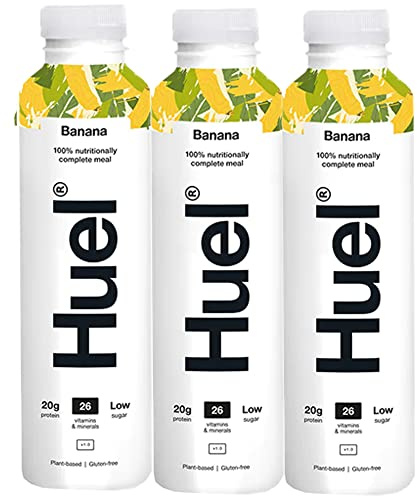 3 x 500ml Vegan Banana Fruit Drink Natural Smoothie Meal Vitamins Minerals Low Sugar Protein Juice
