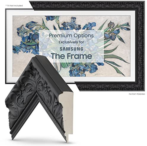 Deco TV-Rahmen Toskana, mattschwarz, nur kompatibel mit Samsung The Frame TV (3 Zoll, Farbchip)