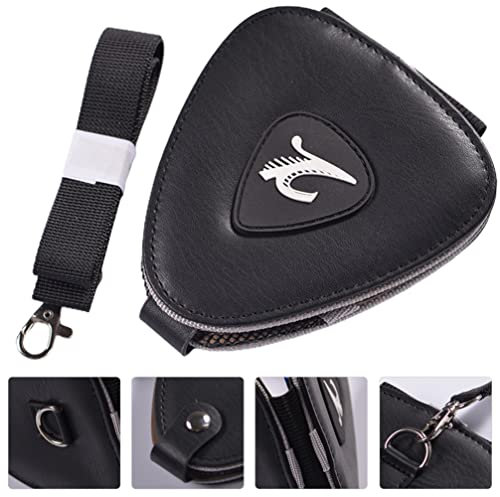 ERINGOGO Leder Aufbewahrungstasche Für Gitarrenplektren - Halter Für Gitarrenplektren Praktisch Und Tragbar Musiker