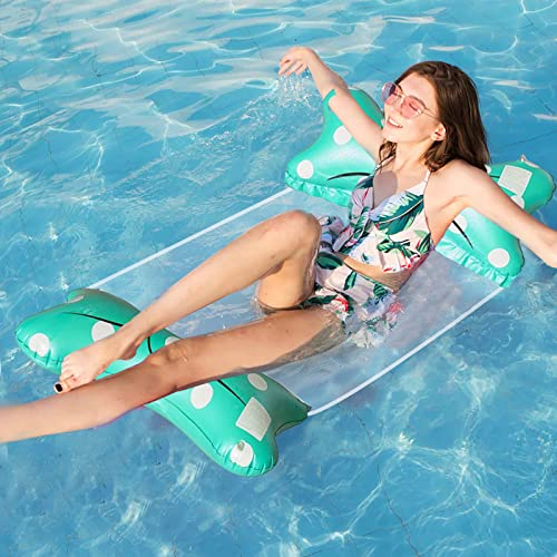 Aufblasbares Schwimmbett, luftmatratze Wasser, Luftmatratze Pool Wasserhängematte Erwachsene, 4 in1 Aufblasbare Hängematte Pool,luftmatratze Pool Schwimmnudel Erwachsene,Pool Spielzeug für Erwachsene