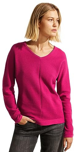 Cecil Damen B302418 Strickpullover Gestreift, cool pink,M