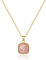 KissYan Healing Crystal Necklace, 14K Gold Plated Natural Energy Stone Pendant Necklace Reiki Quartz Amethyst Citrine Gemstone Spiritual Jewelry Gifts for Women(Rose Quartz)