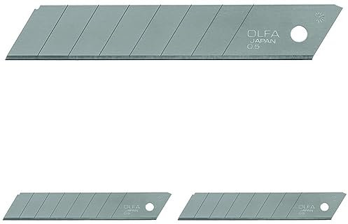 Olfa 36290 Etui de 10 lames pour cutter Lame sécable 18 mm (Lot de 3)