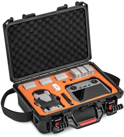 STARTRC Mini 4 Pro Waterproof Hard Case - Secure Carrying Bag for DJI Mini 4 Pro Fly More Combo Drone Accessories - Sturdy and Water-Resistant Storage for DJI RC 2/RC-N2