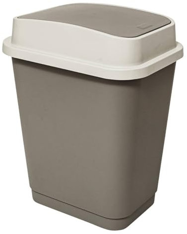 5five - poubelle 25l en plastique taupe
