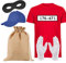 TK Gruppe Timo Klingler 5x Gangster Panzerknacker Unisexgröße 170-190 cm Bandit Tshirt mit Accessoires Einbrecher - Damen - Herren Kostüm Fasching & Karneval - 176-671