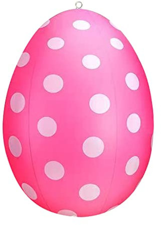 40 cm Osterei Ei - Dekoration zu Ostern - Riesige Osterei-Dekorationen | Osterdekorationen für den Außenbereich | Ostereier-Dekorationen für Schaufenster, Warenpräsentation, Garten, (Pink, One Size)