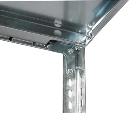 qpool24 Anbauregal, Büro-Fachbodenregal Schraubsystem MULTIplus85, 1800 x 1000 x 300 mm (HxBxT), 5 Fachböden, RAL 7035 lichtgrau, ohne Anschlagleiste