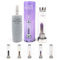 Myga Amethyst Crystal Water Bottle - 500ml Glass Drinks Bottle with Natural Healing Crystal & Neoprene Sleeve for Wellness & Self-Care - Gemstone: Amethyst