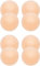 Memoryee Copricapezzoli da donna ultra sottili Invisible Pasties Cover adesiva riutilizzabile in silicone/Carnagione-4 Coppie Rotonda