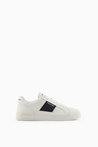Armani Exchange Englische Turnschuhe aus weißem Leder