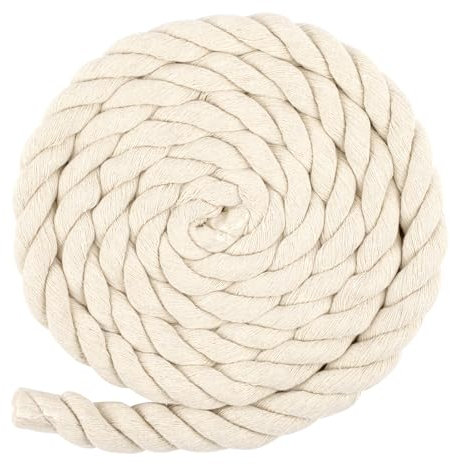 Dickes Seil,Tau Seil Makramee Garn,Viele Größe Baumwollkordel,Kordelband für DIY-Bastelarbeiten, Dekorative Projekte(20mm*2m)