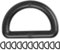 D-Ringe aus Hartplastik, 12 Stück, für 20 mm breite Gurtbänder, in Schwarz, 4 mm starker Ring, D Ring ohne Öffnung, halbrunder Ring aus ABS Kunststoff, Plastikring Schnalle DIY, Gurtband, Gurtriemen
