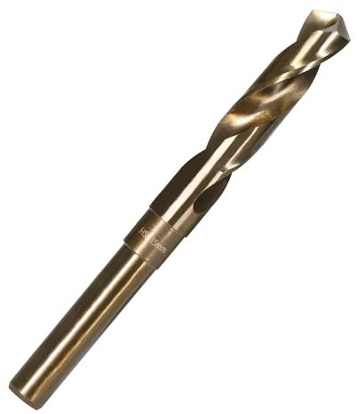 Vearter 15mm Twist Drill Bit, HSS M2 Quick Change Jobber Drill Bit with 12.7mm Reduced Shank, 135 Degree Split Point, Ideal for Steel, Copper, Aluminum, Zinc Alloy, Wood and Plastic